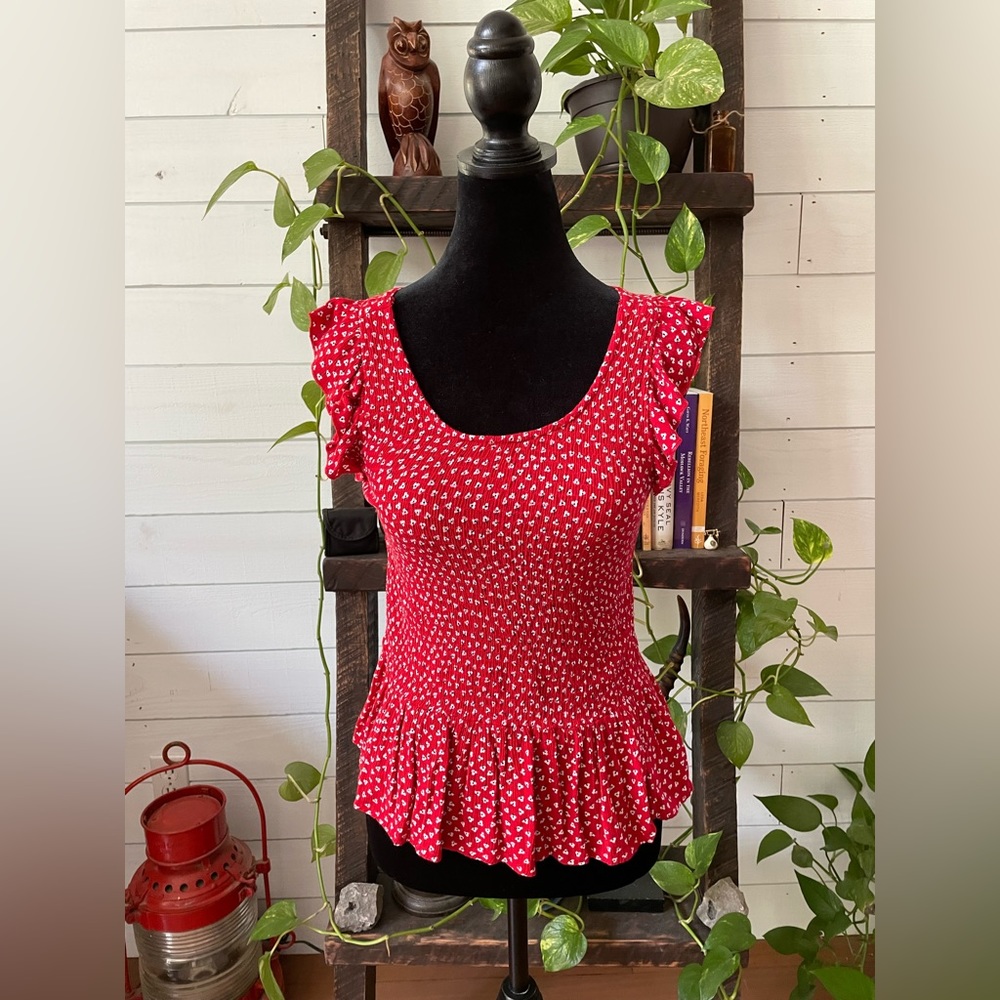 Sim & Sam: Red Cropped Top - Picture 8 of 17